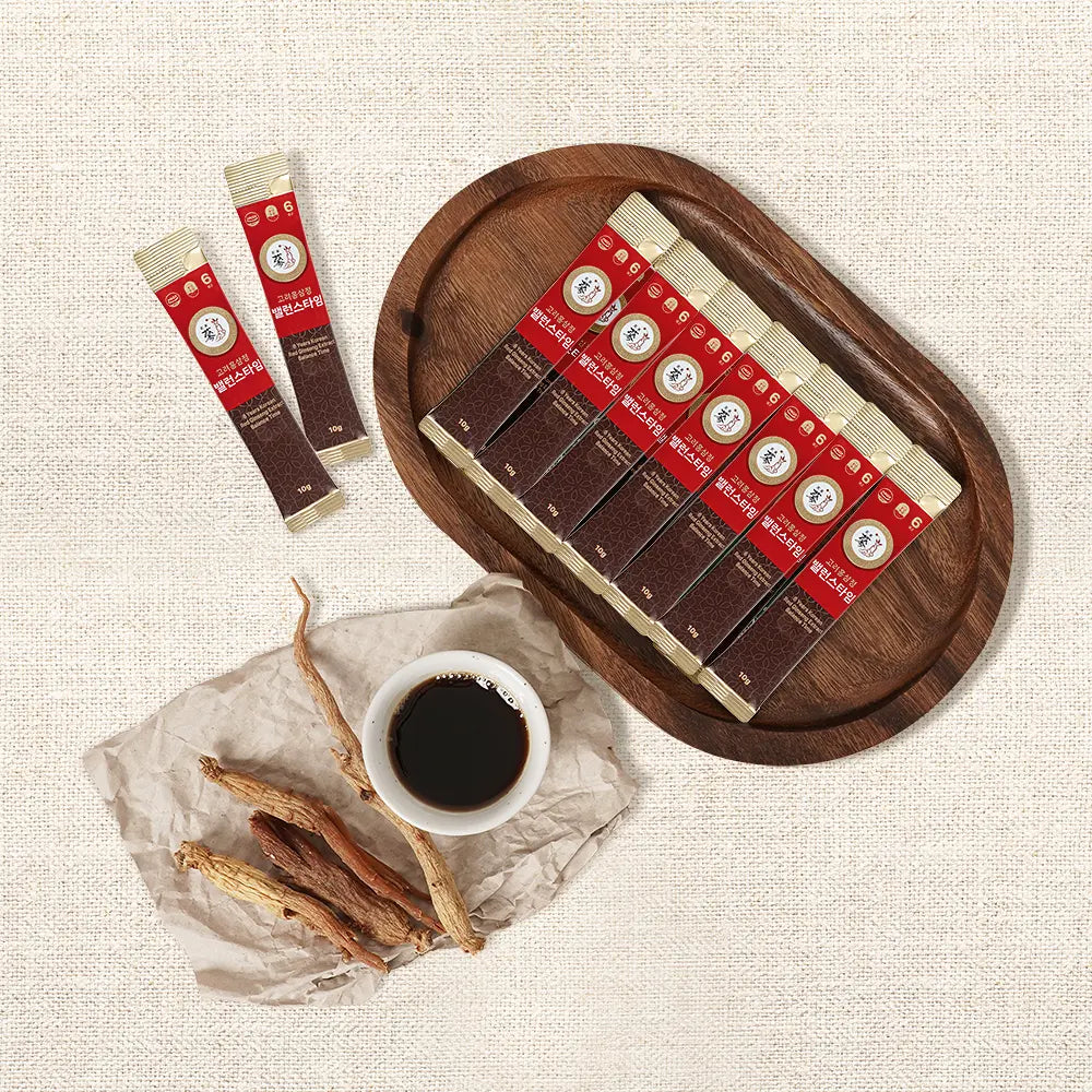6-Year-Old Korean Red Ginseng Balance Time 1 Box (300g, 30 Sticks)