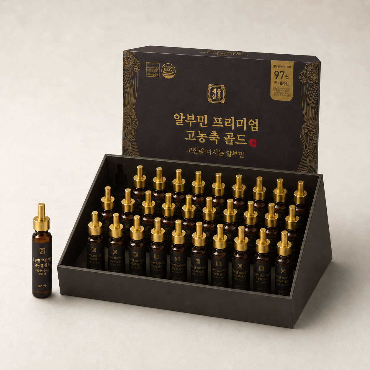Premium Albumin High Concentration Gold 1 Box (32ml x 30 Bottles)