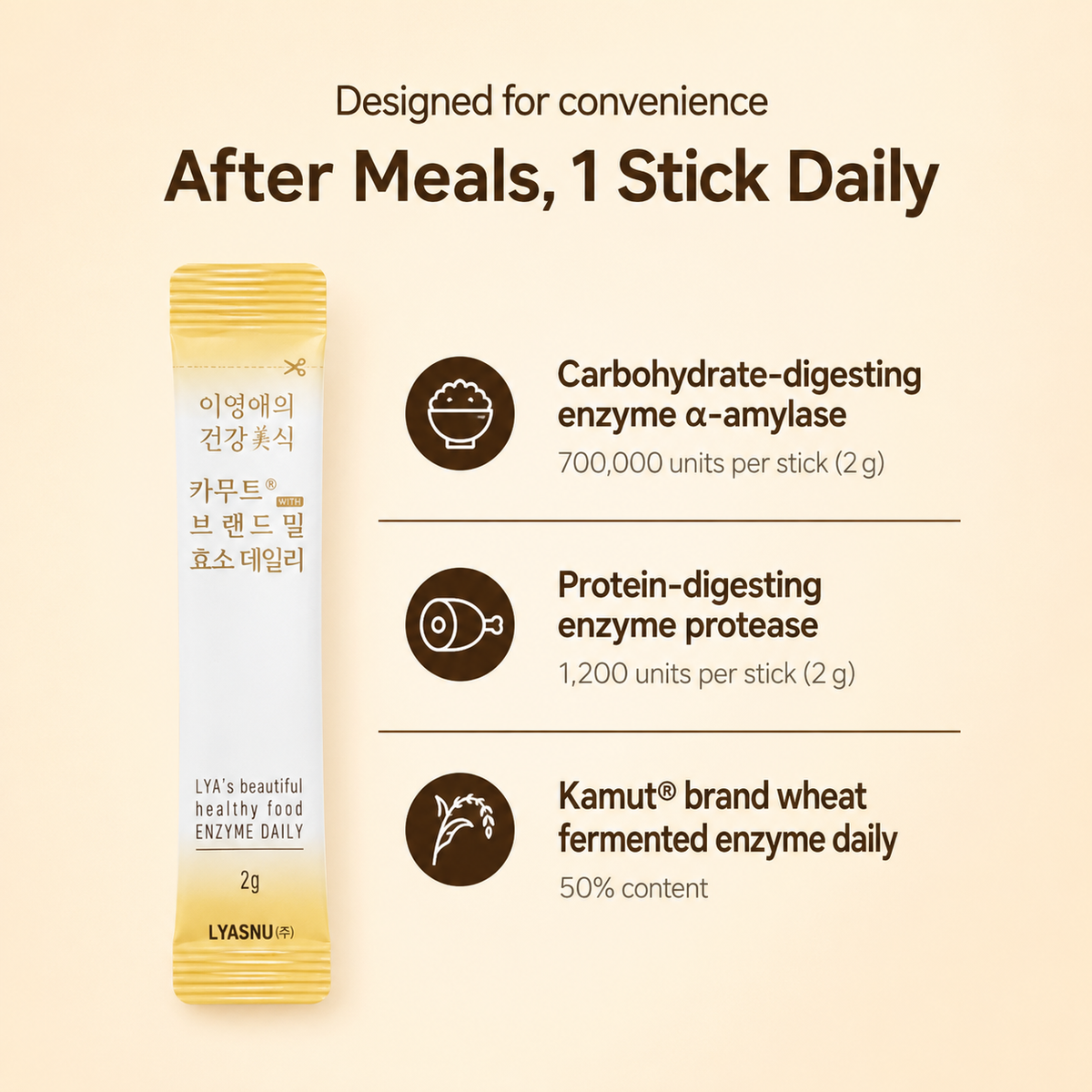 Kamut Brand Wheat Enzyme Daily 60g (2g x 30 sticks)
