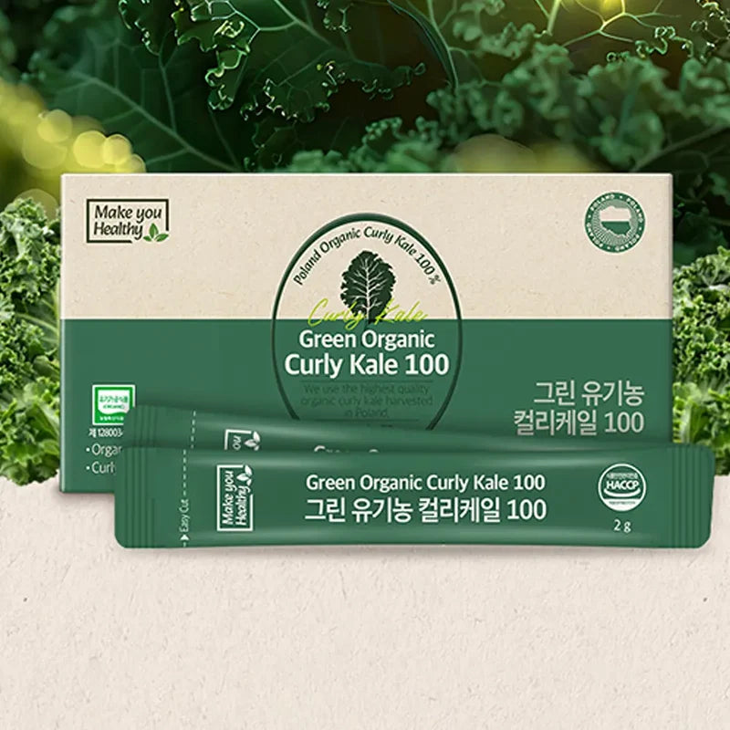 Green Organic Curly Kale 100 1 Box (2g x 14 sticks)