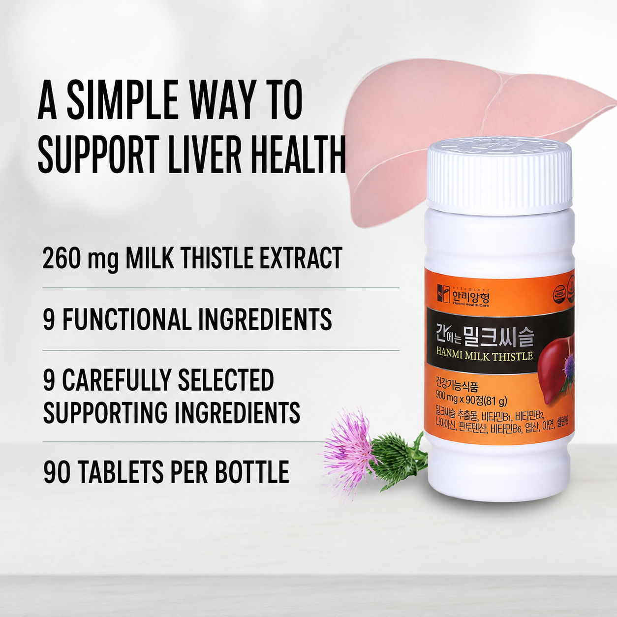Milk Thistle for Liver Health (900mg × 90 tablets)