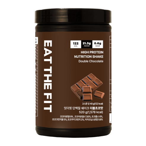 Eat the Fit Protein Shake 520g (1 Large) - Double Chocolate