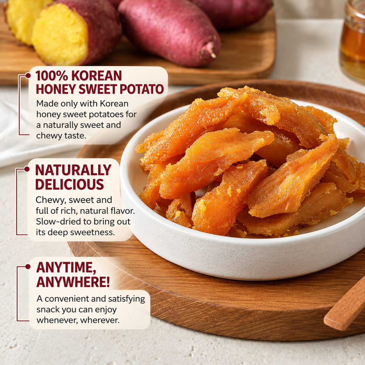 Honey Sweet Potato Chew Snack 60g (1pc)