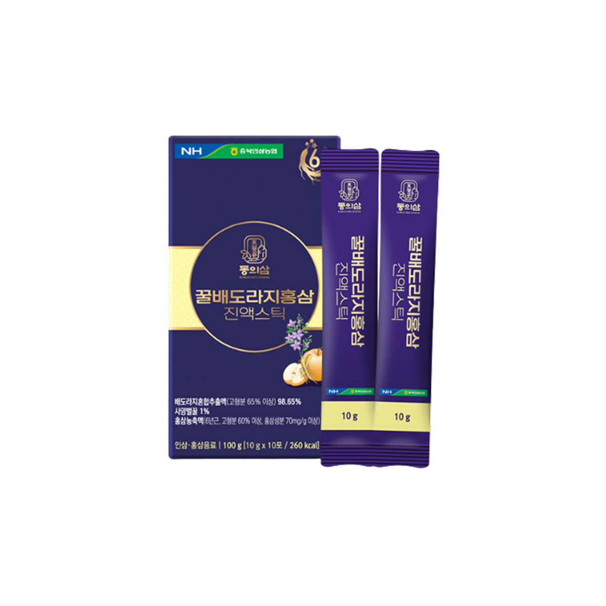 Honey Pear, Bellflower Root & Red Ginseng Extract 1 Box (10g × 30 sticks)