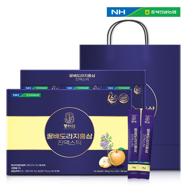 Honey Pear Bellflower Root & Red Ginseng Extract 1 Box (10g × 30 Sticks)
