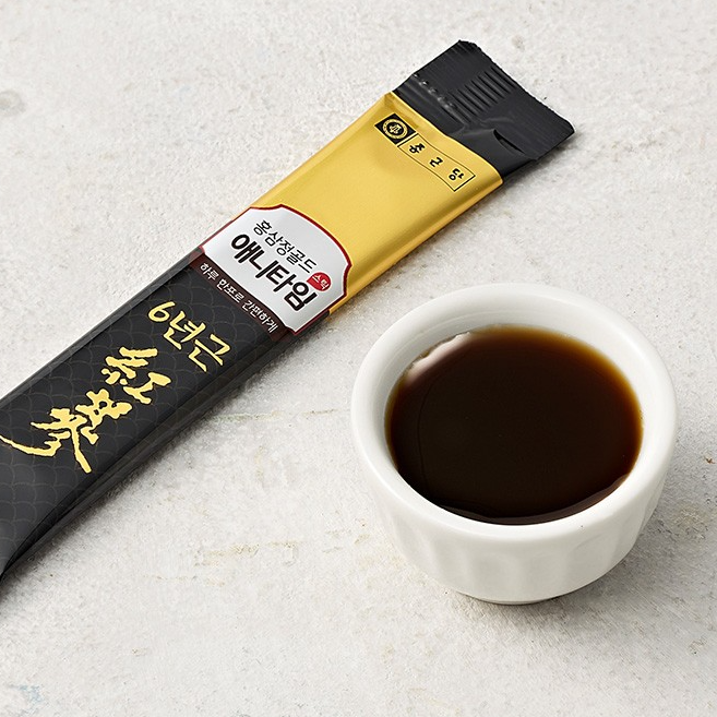 Premium Korea's Red Ginseng Gold Anytime Stick 1.6kg (10ml x 90 Sticks, 3 Boxes)