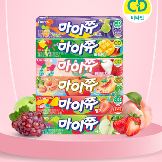 MyChew Strawberry Fruit Flavor Candy 44g, 1 Pack