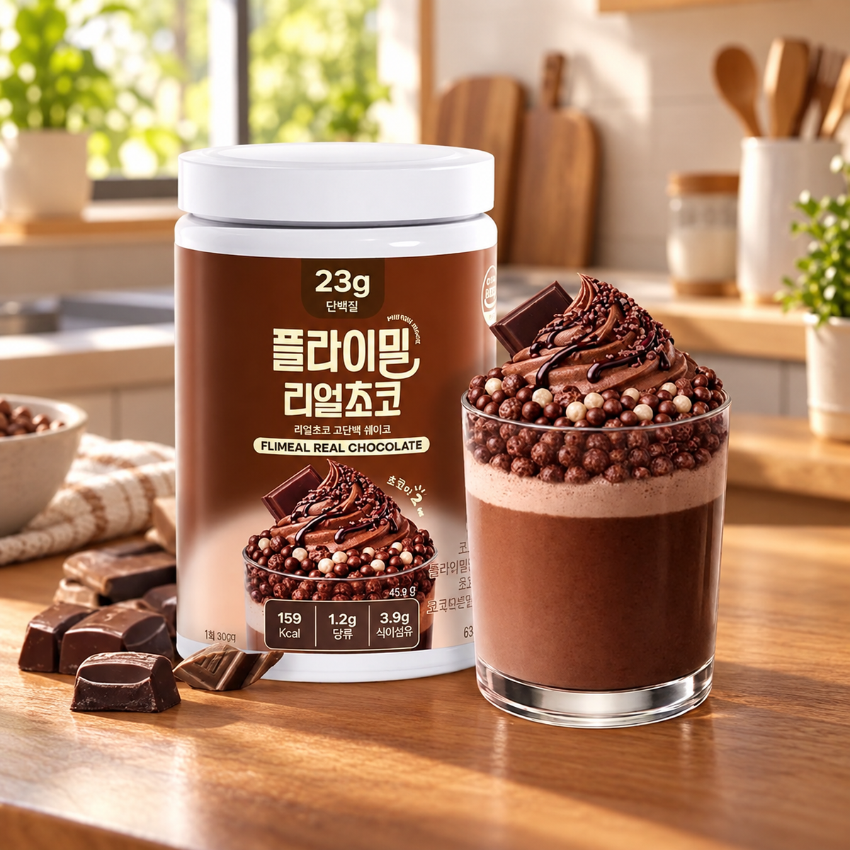 Protein Shake Real Chocolate 630g