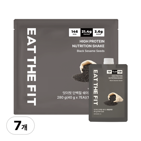 Eat the Fit Protein Shake 280g (7 units) - Black Sesame