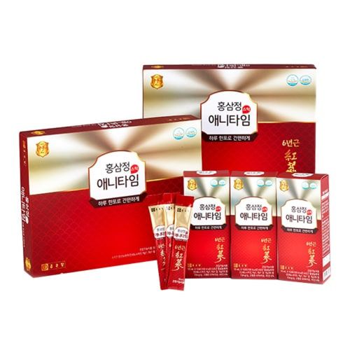 Red Ginseng Extract Anytime 1 Box (300 ml, 30 Sticks, White/Red)