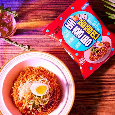 Baehongdong Jjoljjolmyun Chewy Spicy Mixed Noodles (129g,1pc)