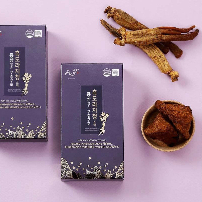 Korean Red Ginseng & Black Doragi Extract 300g (10g x 30 Sticks)