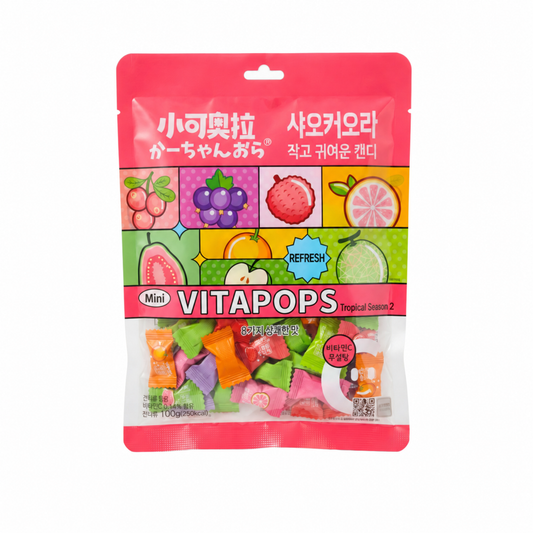 VITAPOPS Sugar-Free Vitamin Candy Tropical Season 2 Flavors 100g