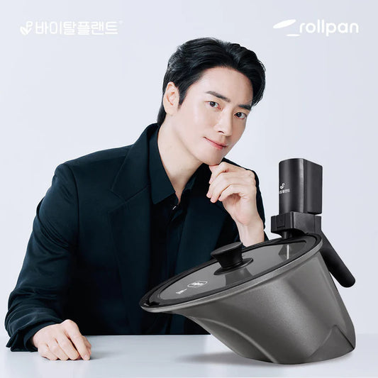 Rollpan New Original Automatic Rotating Pot – Gray Color