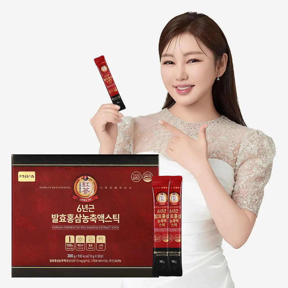 6-Year-Old Fermented Red Ginseng Extract 1 Box (300g, 30 Sticks)