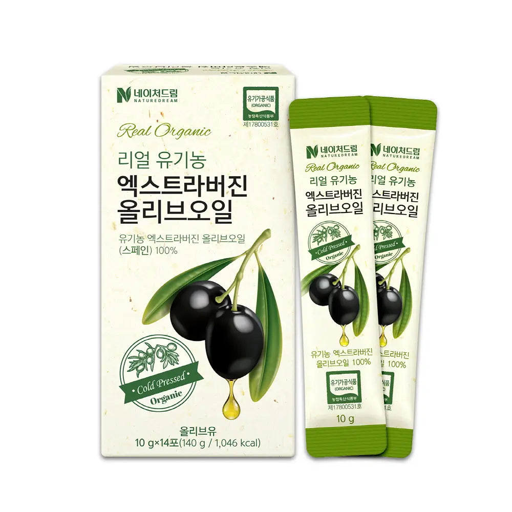 Real Organic Extra Virgin Olive Oil 1 Box (10g x 14 sticks)