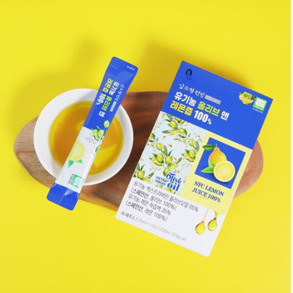 Kim So-hyung Organic Olive & Lemon Juice 1 Box (200ml, 10 Sticks)