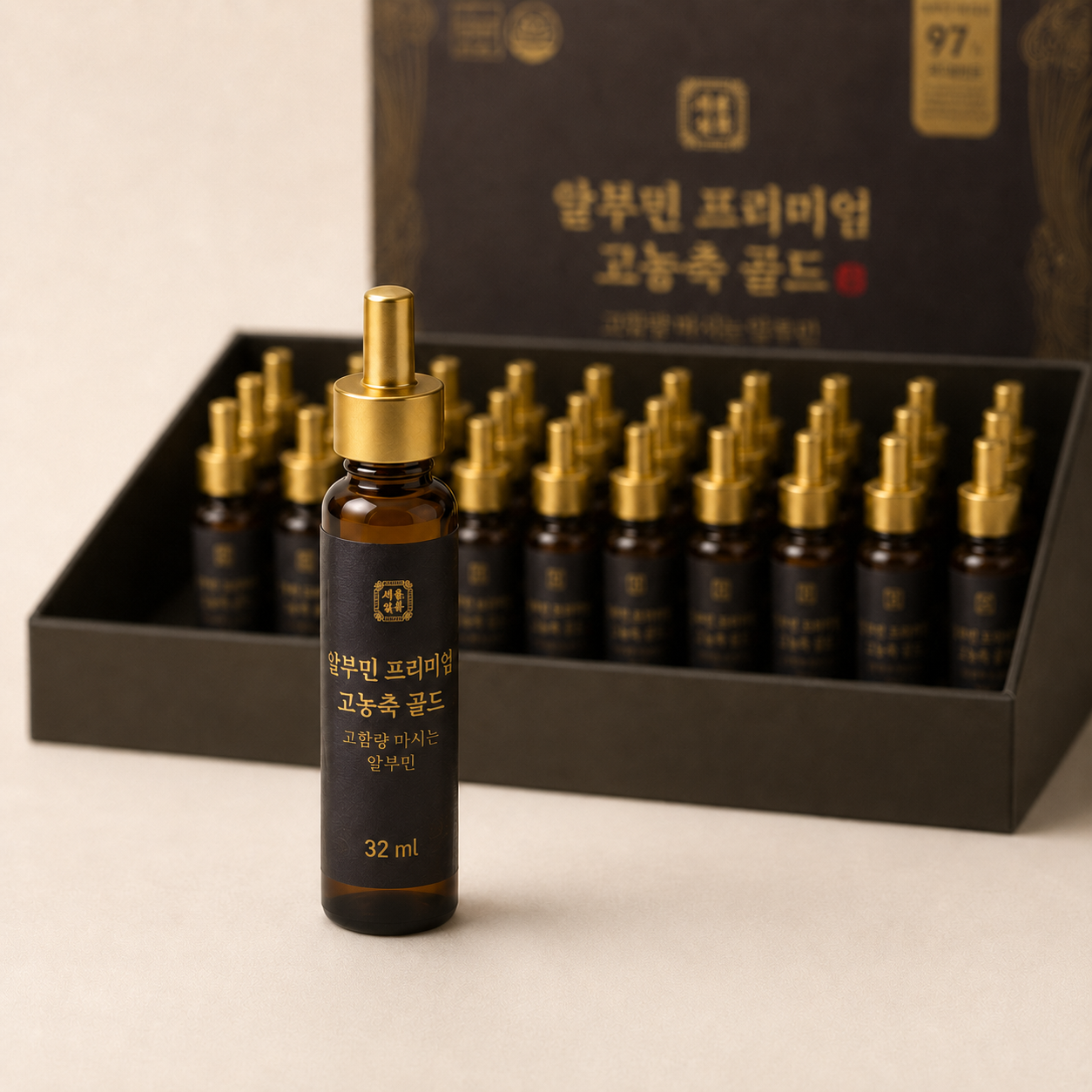 Premium Albumin High Concentration Gold 1 Box (32ml x 30 Bottles)