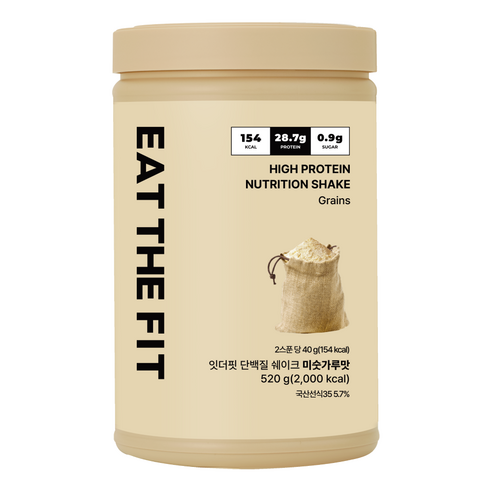 Eat the Fit Protein Shake 520g (1 Large) - Grains