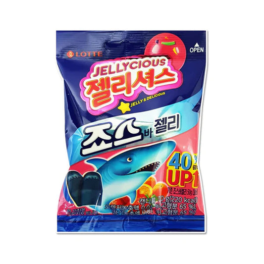 Lotte Jellycious Jaws Bar Orange and Strawberry Jelly 70g