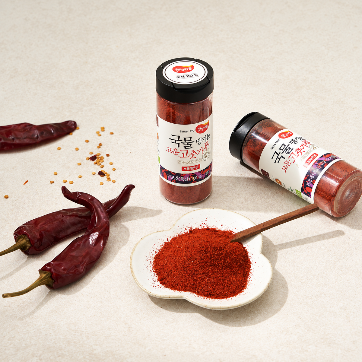 Fine Korean Red Pepper Powder for Broth (Medium Spicy, 120g)