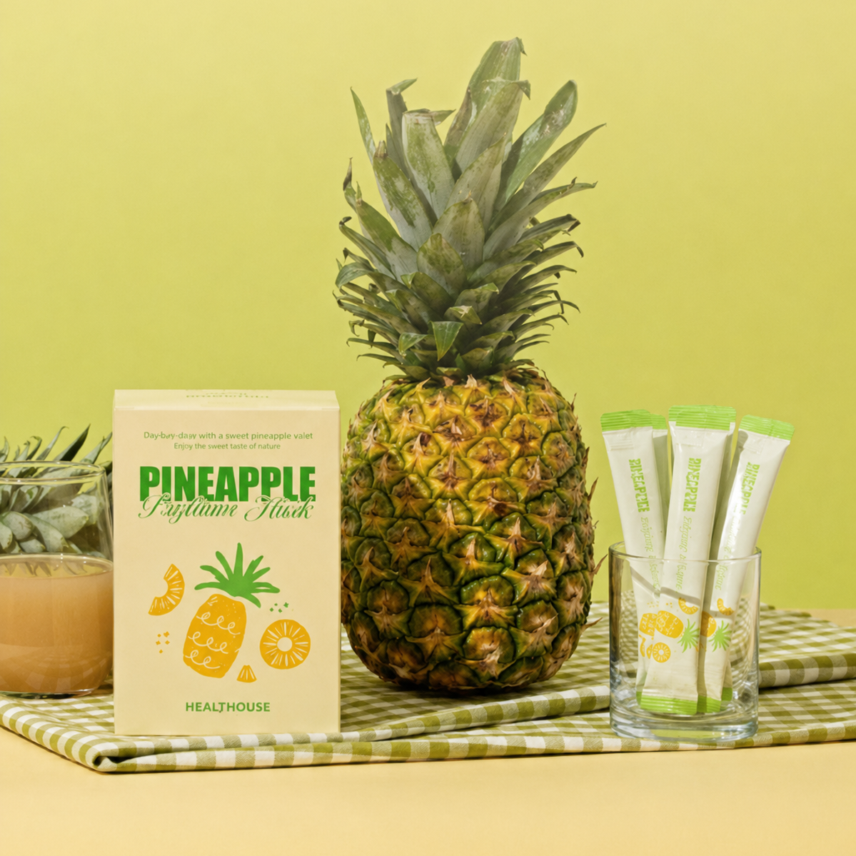 Pineapple Psyllium Husk Fibre 1 Box (7g × 30 Sticks)