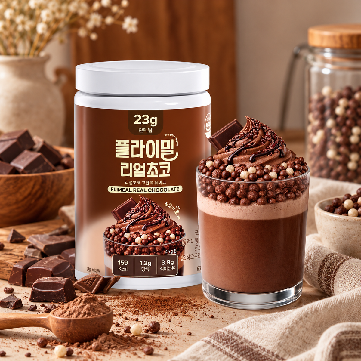 Protein Shake Real Chocolate 630g