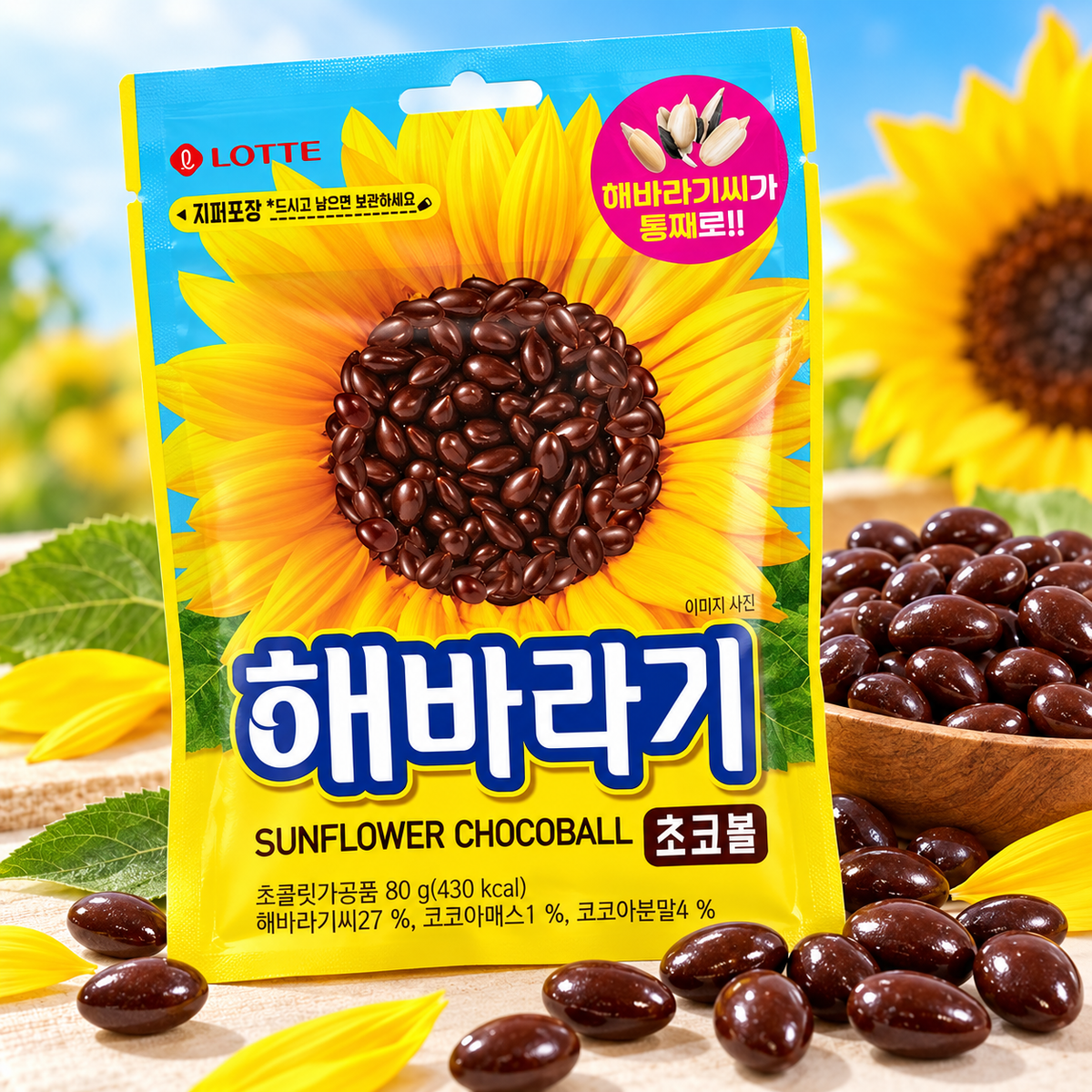 Sunflower Seed Chocolate Balls 80g