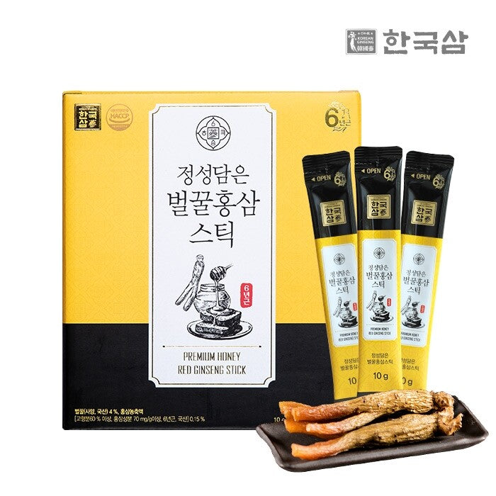 6-year-old Premium Honey Red Ginseng (10g x 30 sticks)