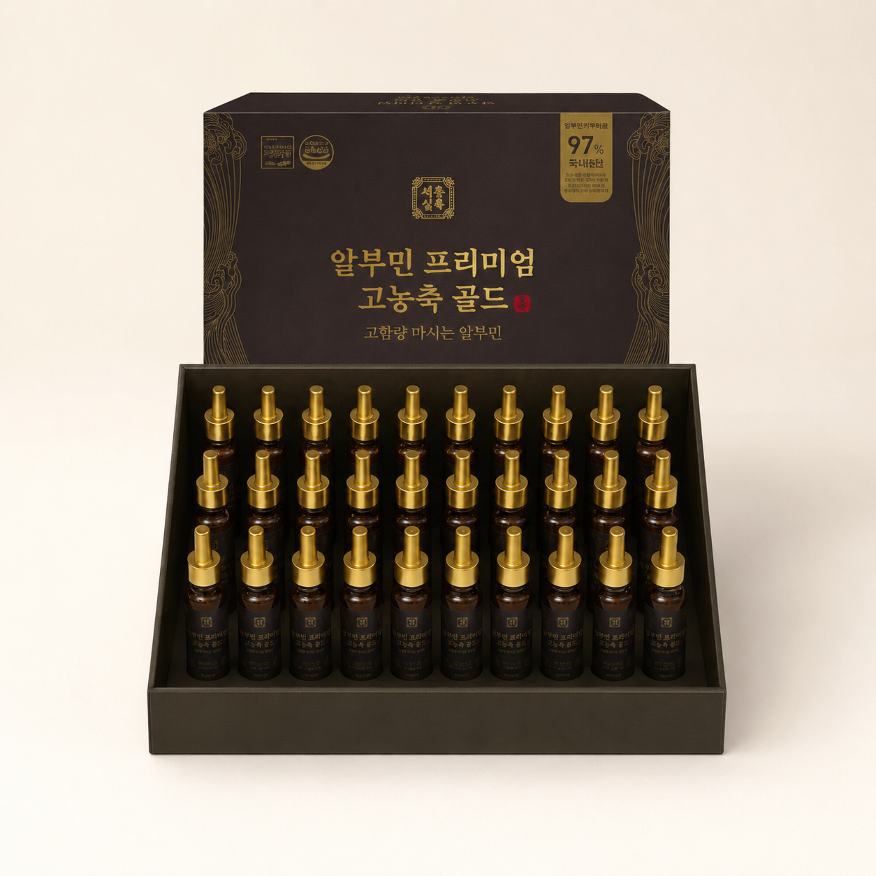 Premium Albumin High Concentration Gold 1 Box (32ml x 30 Bottles)