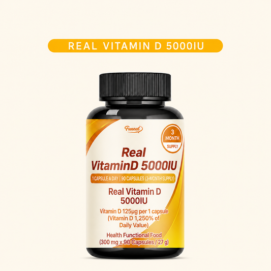 Real Vitamin D 5000 IU 1 Pack (300 mg x 90 Capsules)