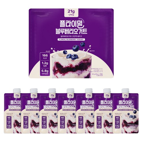 Protein Shake Blueberry Yogurt (45g x 7 packs)