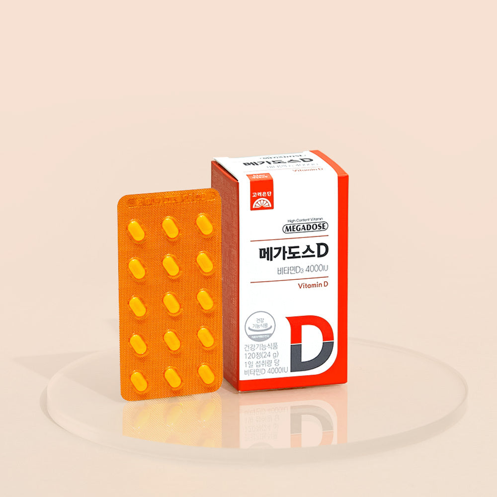 Megadose D Vitamin D3 4000 IU 1 Box (200 mg x 120 tablets)