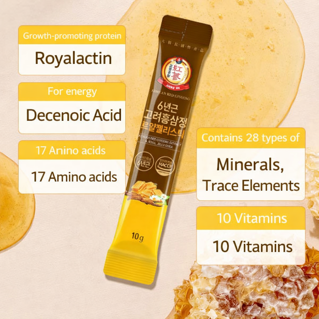 Korean Red Ginseng Extract & Royal Jelly 1 Box (300g, 30 Sticks)
