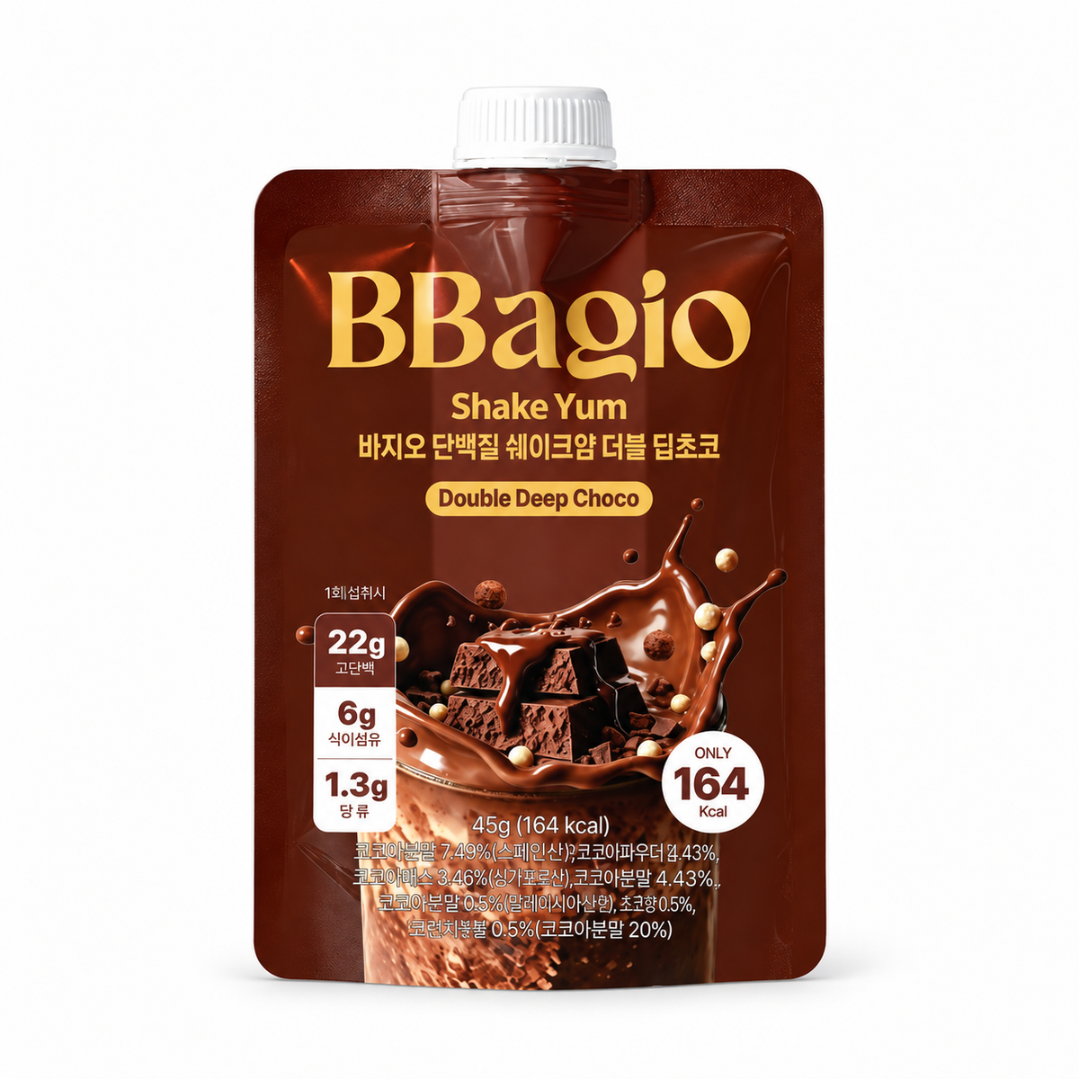Protein Shake Yum Double Deep Choco (45g x 7 Packs)