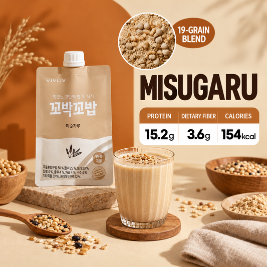 Kkobak Kkobap Original Protein Shake Misugaru Roasted Grain (40g × 7 packs)