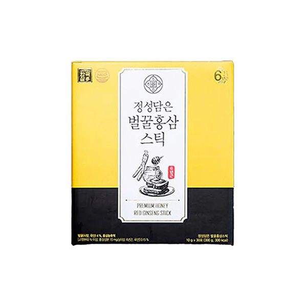 6-Year-Old Red Ginseng with Honey 1 Box, 300g (10g × 30 Sticks)