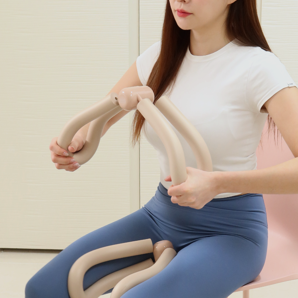 Jjoimi Wood Inner Thigh & Under-Butt Exercise Trainer (1pc, Beige, 401g)