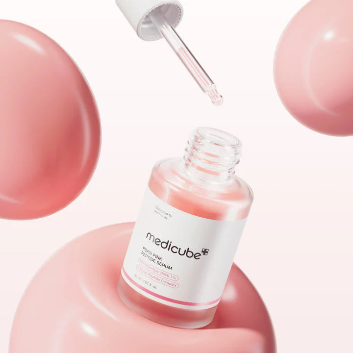 Medicube PDRN Pink Peptide Serum 30ml pink pump bottle