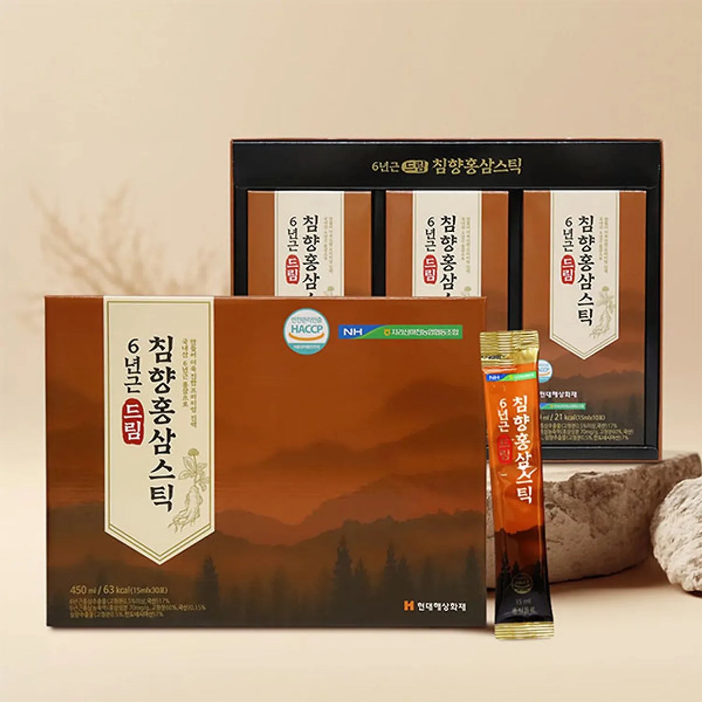 6-Year-Aged Premium Agarwood Red Ginseng 1 Box (15ml x 30 Sticks)
