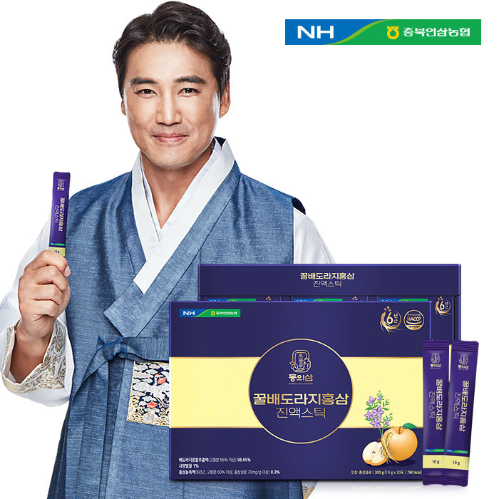 Honey Pear Bellflower Root & Red Ginseng Extract 1 Box (10g × 30 Sticks)