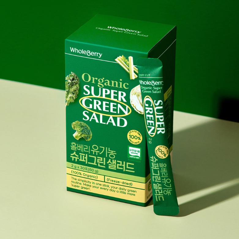 Organic Super Green Salad 1 Box (2g x 30 sticks)