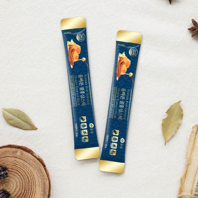 Korean Red Ginseng Honey Extract 1 Box, 300g (10g × 30 Sticks)