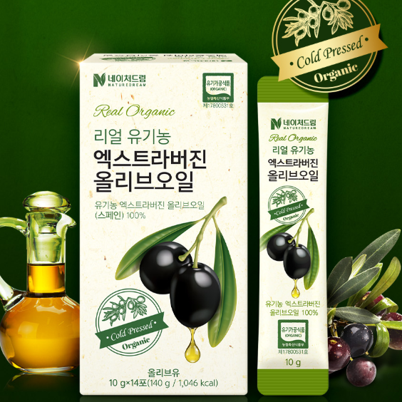 Real Organic Extra Virgin Olive Oil 1 Box (10g x 14 sticks)