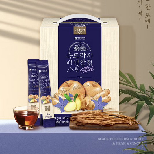 Black Balloon Flower, Pear, & Ginger Extract 1 Box (10g x 100 Sticks)