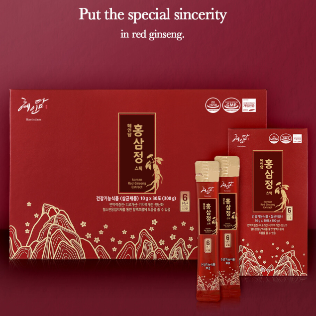 Korean Red Ginseng Extract 300g (10g x 30 Sticks)