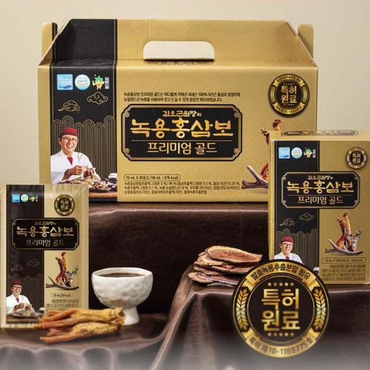 Premium Ginseng Deer Antler Extract Gold (70ml x 30 packs)
