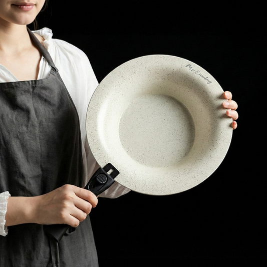 Flying Pan Round - White Ivory (Deep Type)