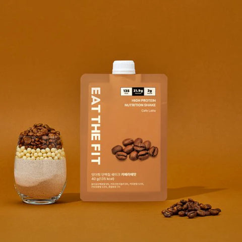 Eat the Fit Caffè Latte Protein Shake 280 g, seven pouches