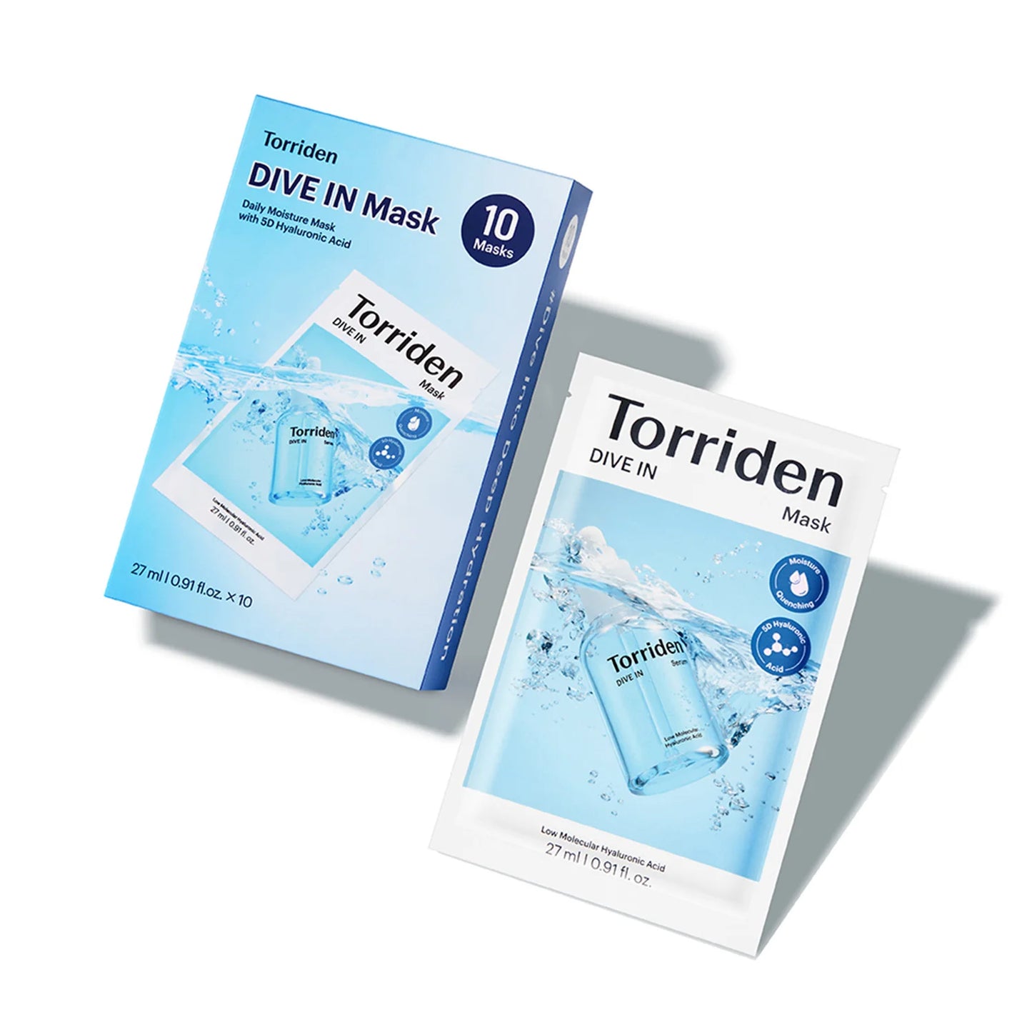 DIVE IN Mask Hydrating for Glow Skin, 1 Pack (10 sheet x 27ml)